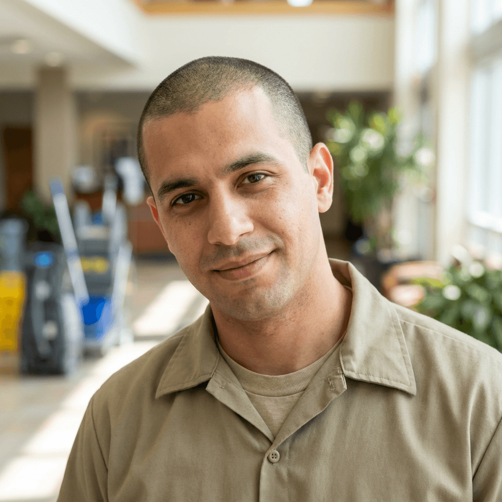 Male customer in his mid 40s, White, casual friendly appearance